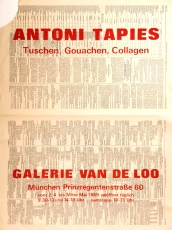 Antoni Tàpies: Galerie van der Loo, 1969
