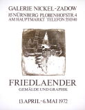 Johnny Friedlaender: Galerie Nickel-Zadow, 1972