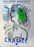 Marc Chagall: Galerie Maeght, 1972 (Variante, Unikat!)